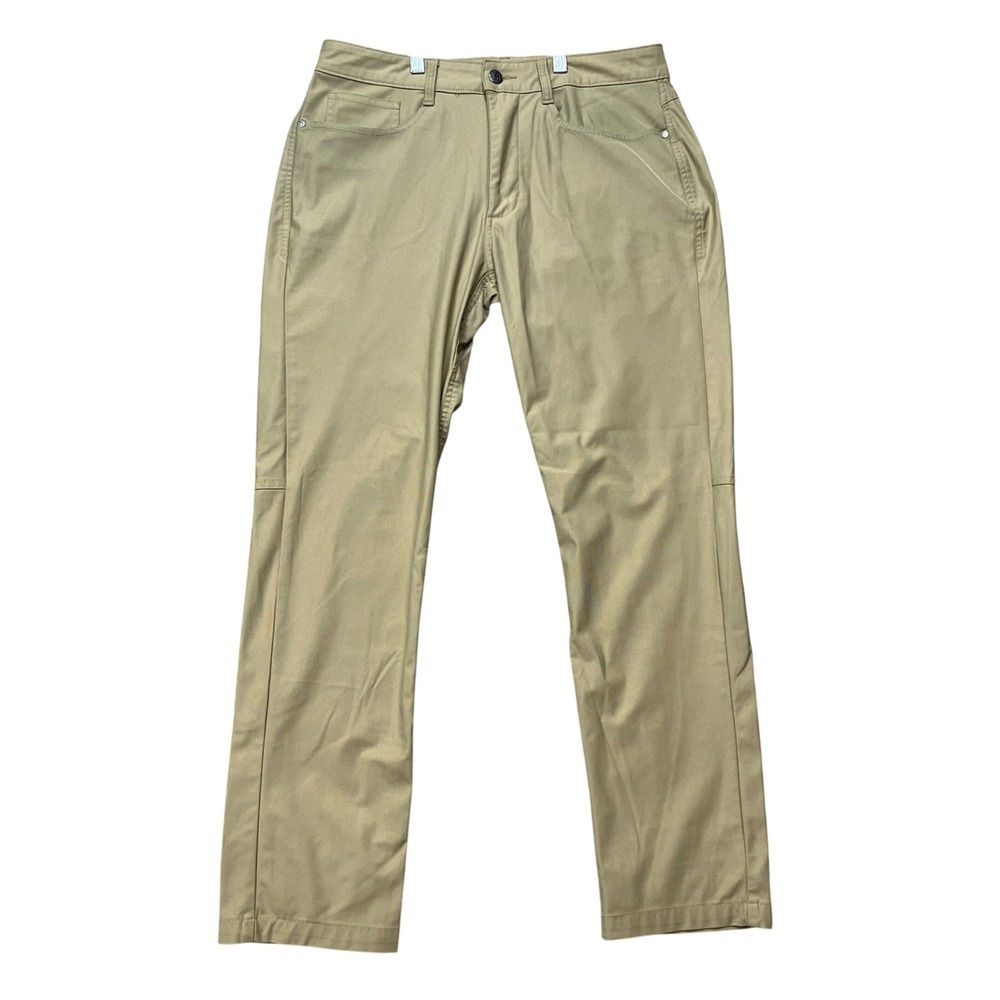Swiss Tech Pants Men 32x32 Khaki Beige 5-Pocket Articulated Knee Performance EUC
